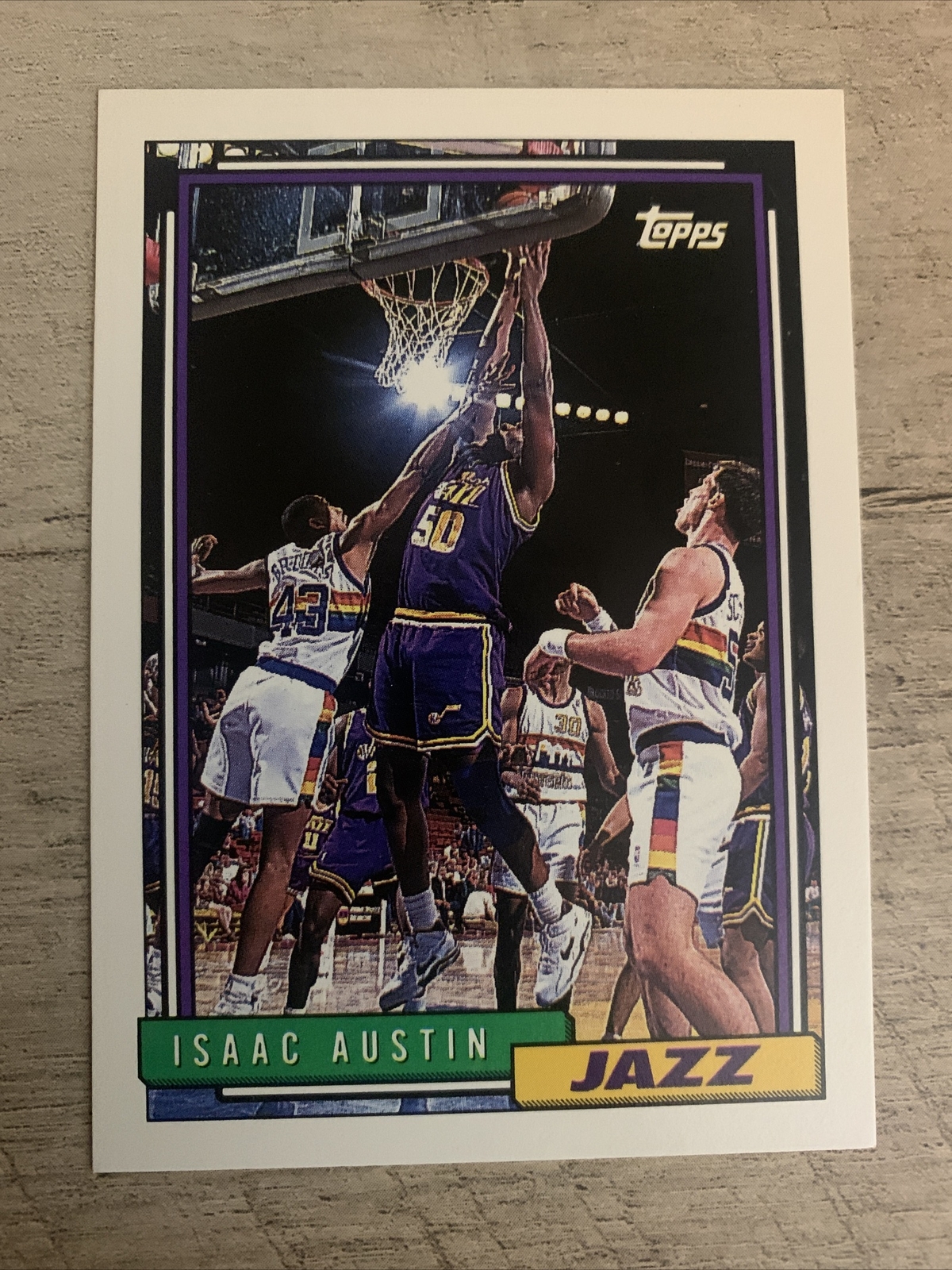 1992-93 Topps Isaac Austin Rookie Utah Jazz #313