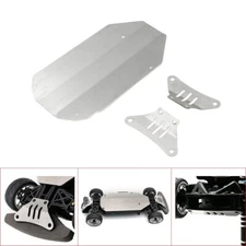 Stainless Chassis Armor Axle Protector Skid Plate For TAMIYA TT02 1/10 RC New