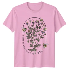 Home Is The Place To Bee Nature Graphic Bee Lover T-Shirt