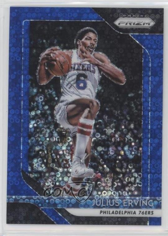 2018-19 Panini Prizm Fast Break Blue Prizm 97/175 Julius Erving #95 HOF
