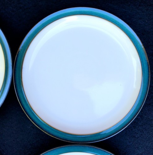 9 pc Denby Greenwich Stoneware 4 Dinner & 4 Salad Plates & 1 bowl England - Picture 7 of 16