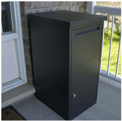 Parcel Drop Box Large Locking Mailbox Secure Package Delivery Steel Locker Mail 