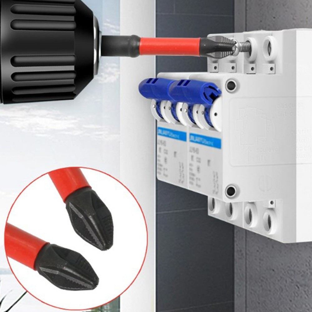 5pcs 25-90mm Magnetic Non-Slip Batch Head PH2 Cross Screwdriver Set Hex Shank