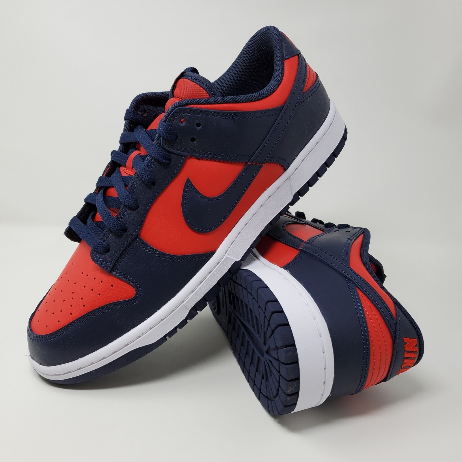 Nike Dunk Low Retro Navy Red 2024 Men's Size 12 Obsidian White DV0833-601