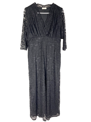 #ad #ad KIYONNA PLUS SIZE SCREEN SIREN LACE ONYX GOWN DRESS SIZE XL NEW NWT $79.95