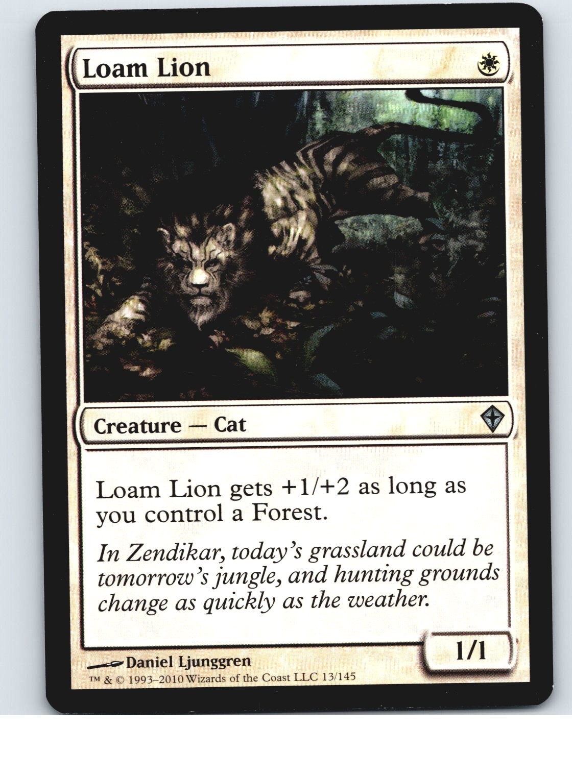 Loam Lion 13 Uncommon Worldwake Magic: The Gathering Near Mint