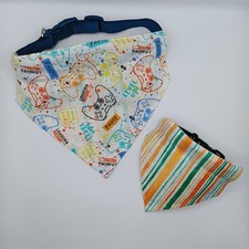 Gaming / Stripes Reversible Over the Collar Dog Bandanas