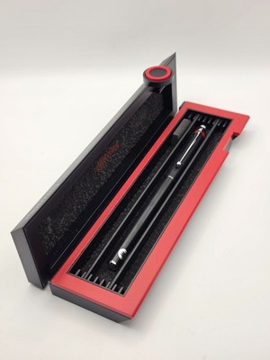 Vintage Rotring 700 Black Matte Fountain Pen M Nib Full Set Boxed
