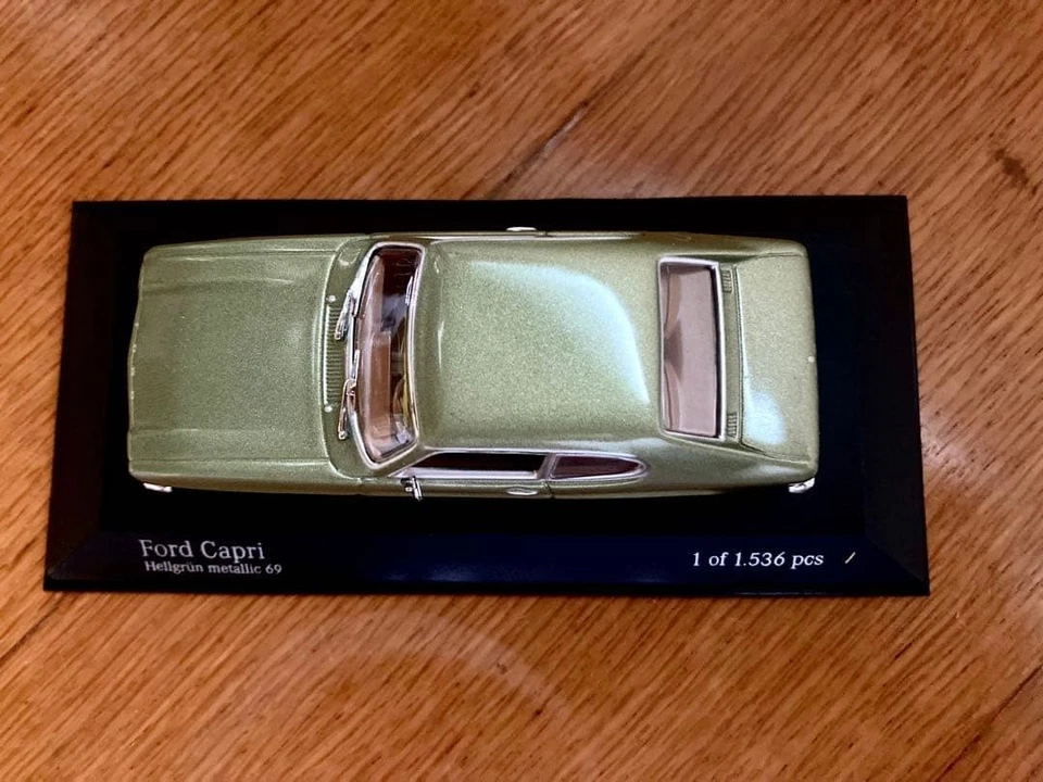 MINICHAMPS 1/43 Ford Capri Metallic Green Limited 1 of 1536 Diecast Model Car - Image 3 of 4