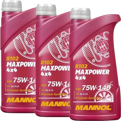 3L MANNOL SAE 75W-140 GL-5 MAXPOWER GETRIEBEÖL ACHSÖL LS LIMITED MAN342 MIL-L