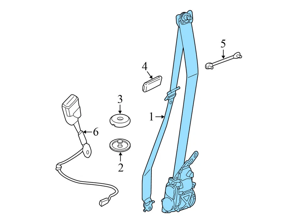BMW 640I XDRIVE GRAN TURISMO 2018-2019 - retractor de cinturón de seguridad delantero derecho Foto 3 de 4