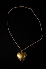 Gold Plated Heart Floral Locket