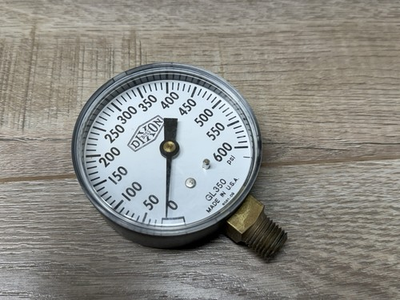 #ad Dixon Boss Valve GL350 Standard Dry Pressure Gauge Made In USA 0 600 PSI $22.46