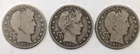 1913 S,1914 S, 1915 S-3 BARBER HALF DOLLARS #T79