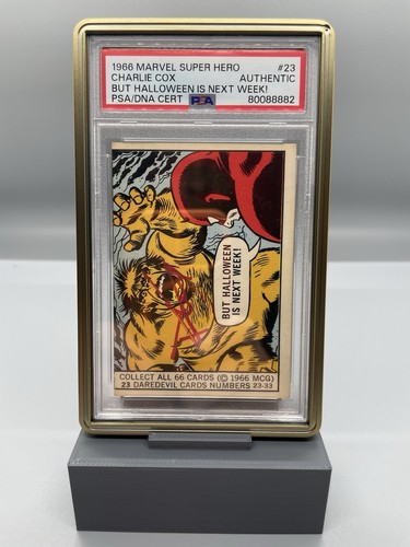 1966 Marvel #23 DAREDEVIL 1st TRUE Rookie Signed CHARLIE COX PSA (RARE RED AUTO)