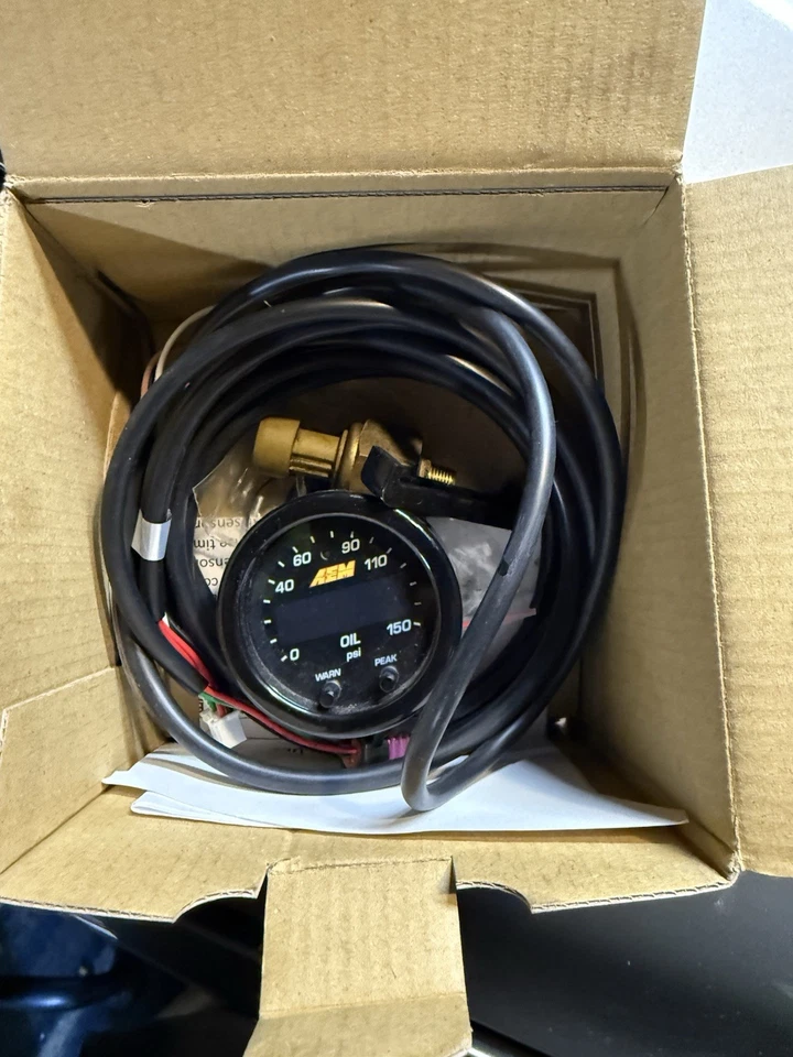 Kit de medidor de presión de aceite LED 52mm AEM SERIE X 0~150PSI / 0~10BAR 30-0307 Foto 2 de 2