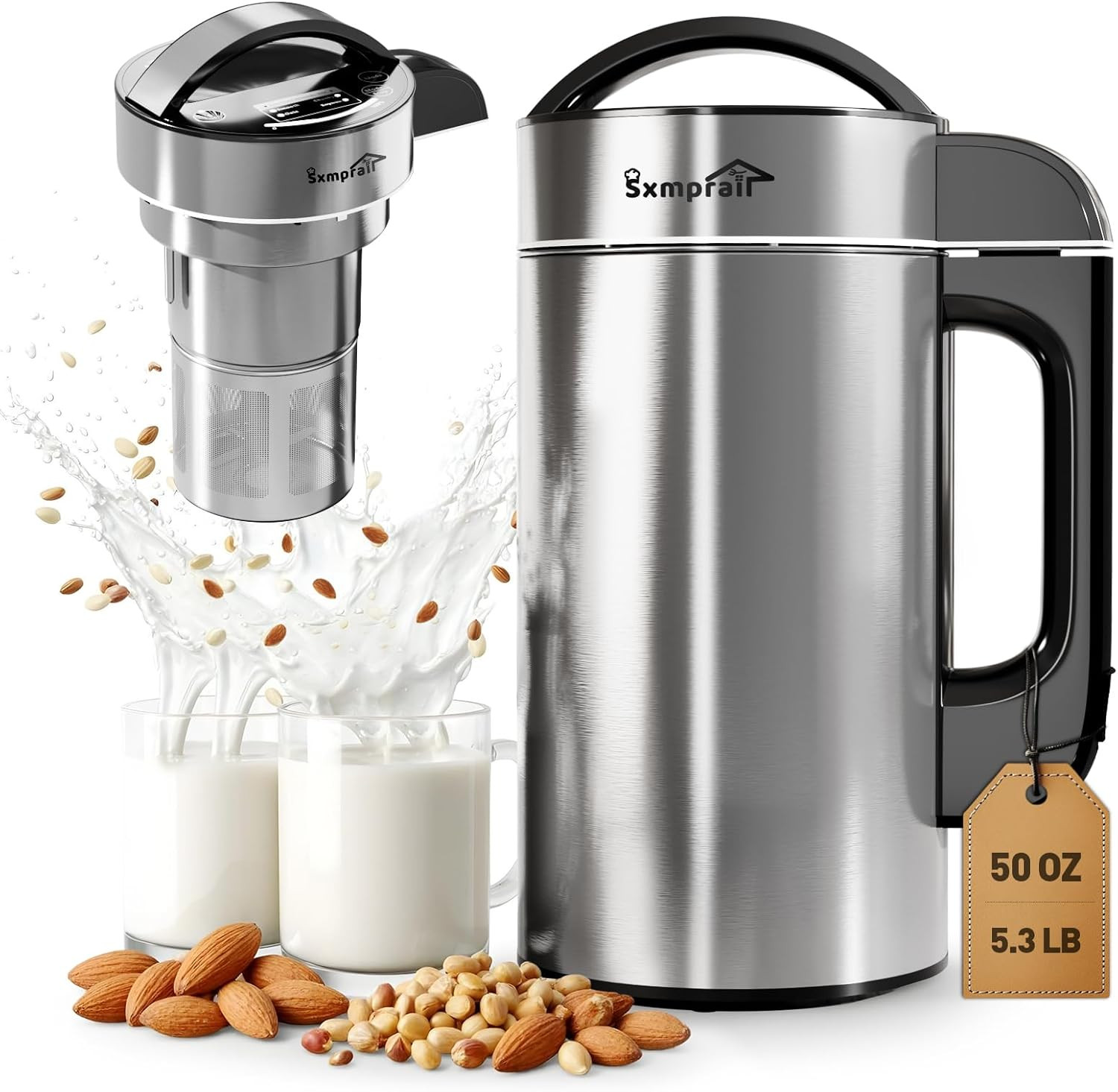 8-in-1 304 Stainless Steel Almond Milk Maker & Blender - 50O