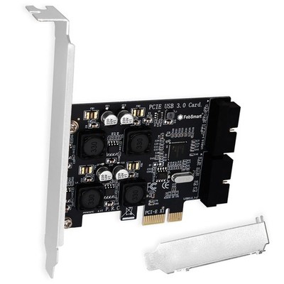 2X 19Pin USB 3.0 Header Ports PCIE USB 3.0 5Gbps Expansion Card for Windows a...