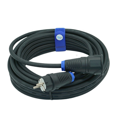 Verlängerungskabel Schuko H07RN-F 230V 3x2,5mm² PCE IP20 in Schwarz 2-50m