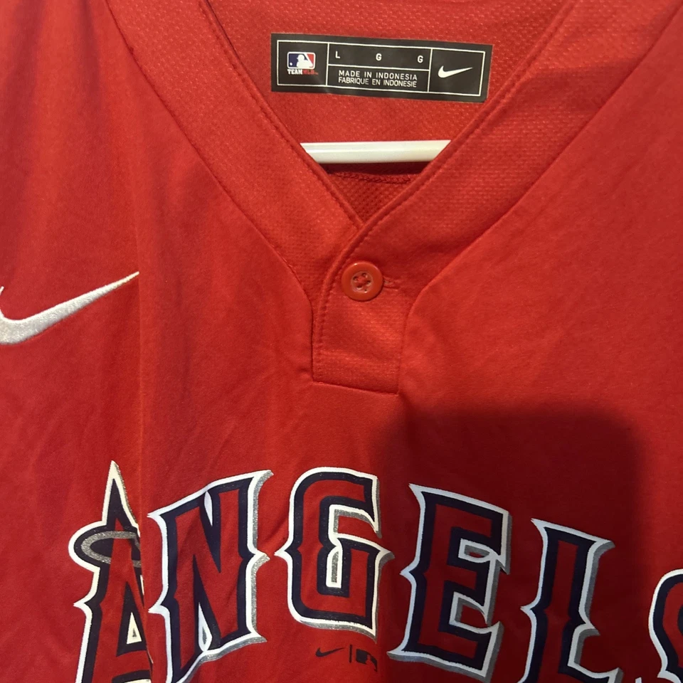 Los Angeles Angels Nike Jersey Material T-Shirt Mens Large Red MLB NWOT Blank - Image 4 of 4