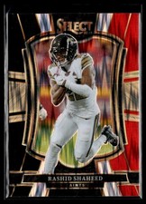 2025 Panini Select Football Black & Red Shock Prizm #142 Rashid Shaheed