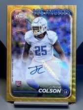 2024 Topps Chrome Football Junior Colson RC Gold Wave Refractor Auto /50 Rookie