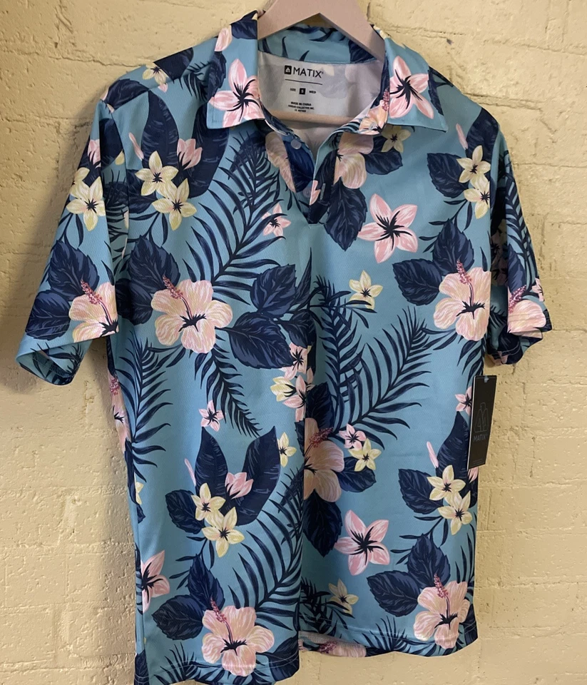 MATIX Mens Tropical Hawaiian Short Sleeve Button-Up Shirt Size Small NWT - Image 2 of 4