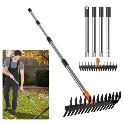 DigiGlow 57-Inch Thatch Rake - Professional Dethatcher & Soil Aerator with 15...