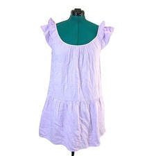 GAP Womens Dress Small Purple Flutter Sleeve Gauze Mini Summer Casual