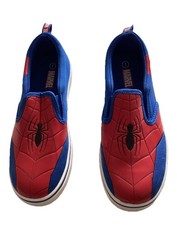 Boys Marvel Spider Man Twin Gore Slip-on Casual Sneakers Size 1