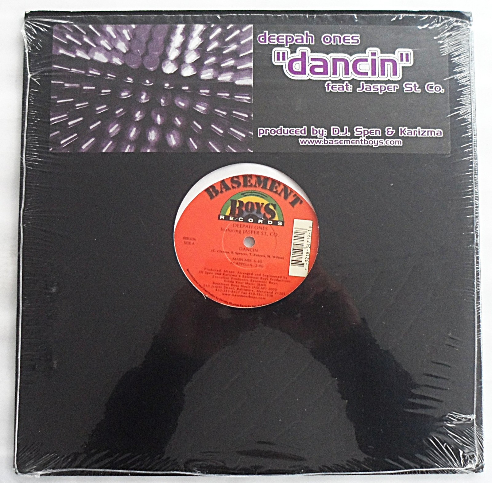 DEEPAH ONES feat. JASPER ST. CO. - DANCIN 12"" VINYL 2000 BBR036 *VG+/G+*
