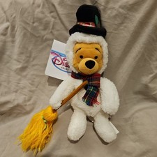 Disney Store Exclusive Mini Bean Bag Snowman Winnie the Pooh 8" Plush NWT
