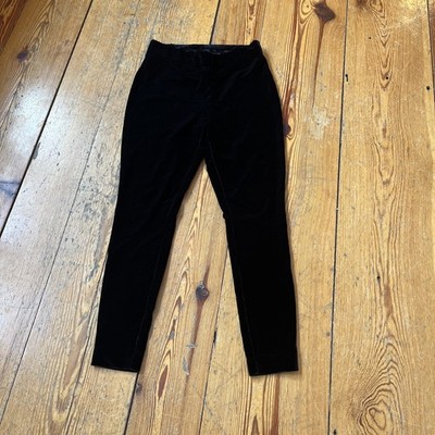 NWOT Ann Taylor Loft Velvet Modern Skinny Stretch black pants size Medium Petite