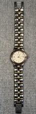 Vintage BULOVA 98M36 Two Toned Stainless Gold Ladies Quartz Watch