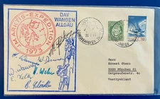 1973 J.M. Arktis Spitzbergen Expedition cover signed by team members Norway