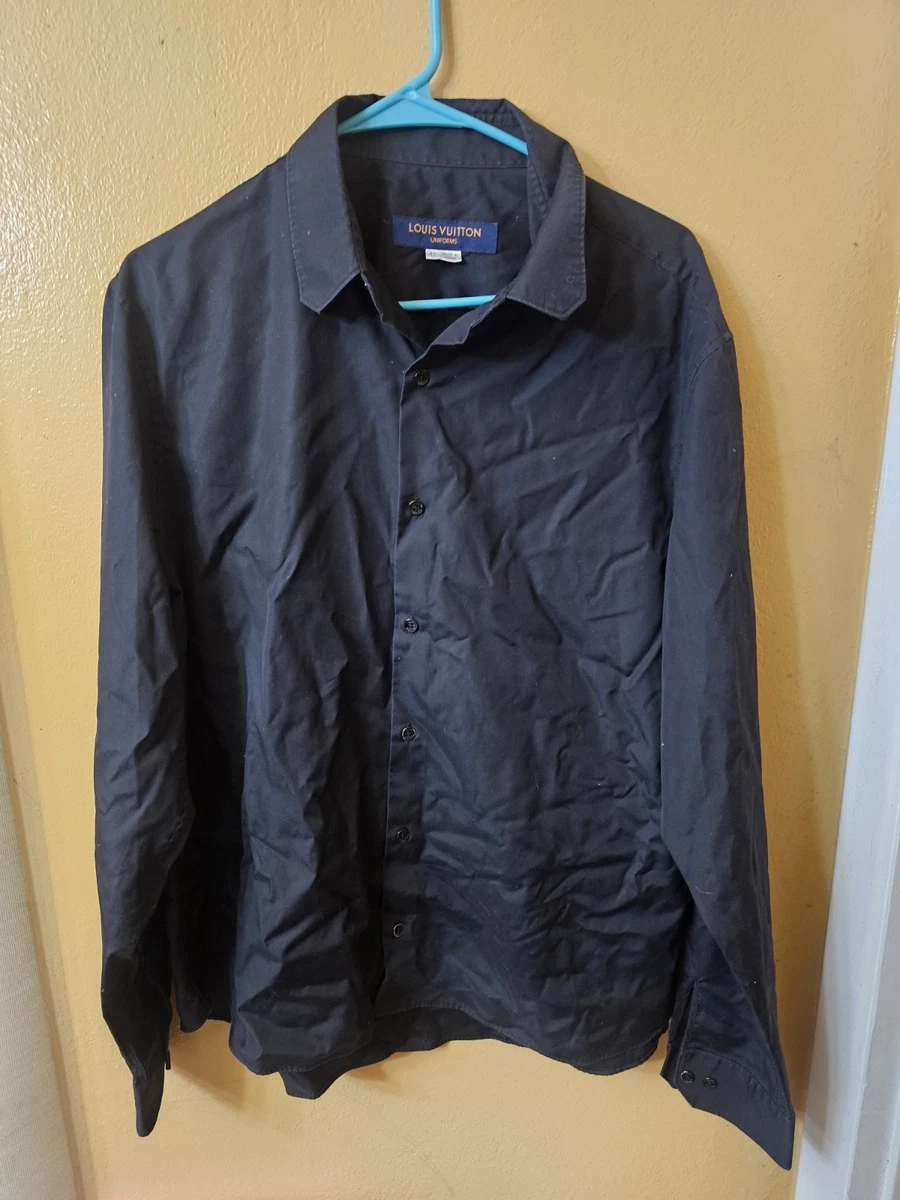Louis Vuitton Cotton Long Sleeve Casual Button-Down Shirts for Men