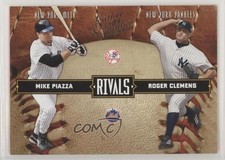 2004 Donruss Leather & Lumber Rivals 95/2499 Mike Piazza Roger Clemens HOF 2u3