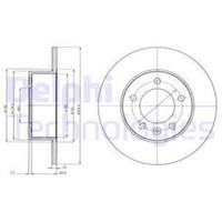 Delphi 2X Bremsscheibe Hinten Ø305 Mm Voll FüR Renault Master III Kasten FV 2.3