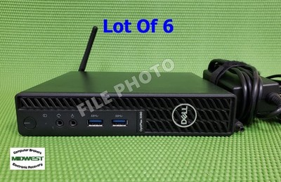 (Lot of 6) DELL OptiPlex 3080 Micro PC i3-10100T 3.0GHz 8GB WiFi No SSD/HDD/OS