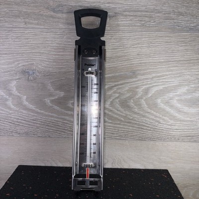 Polder Stainless Steel Candy Deep Fry Thermometer Adjustable Clip-On 12 