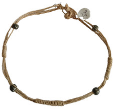Hand Made 12" Beaded Hemp Anklet