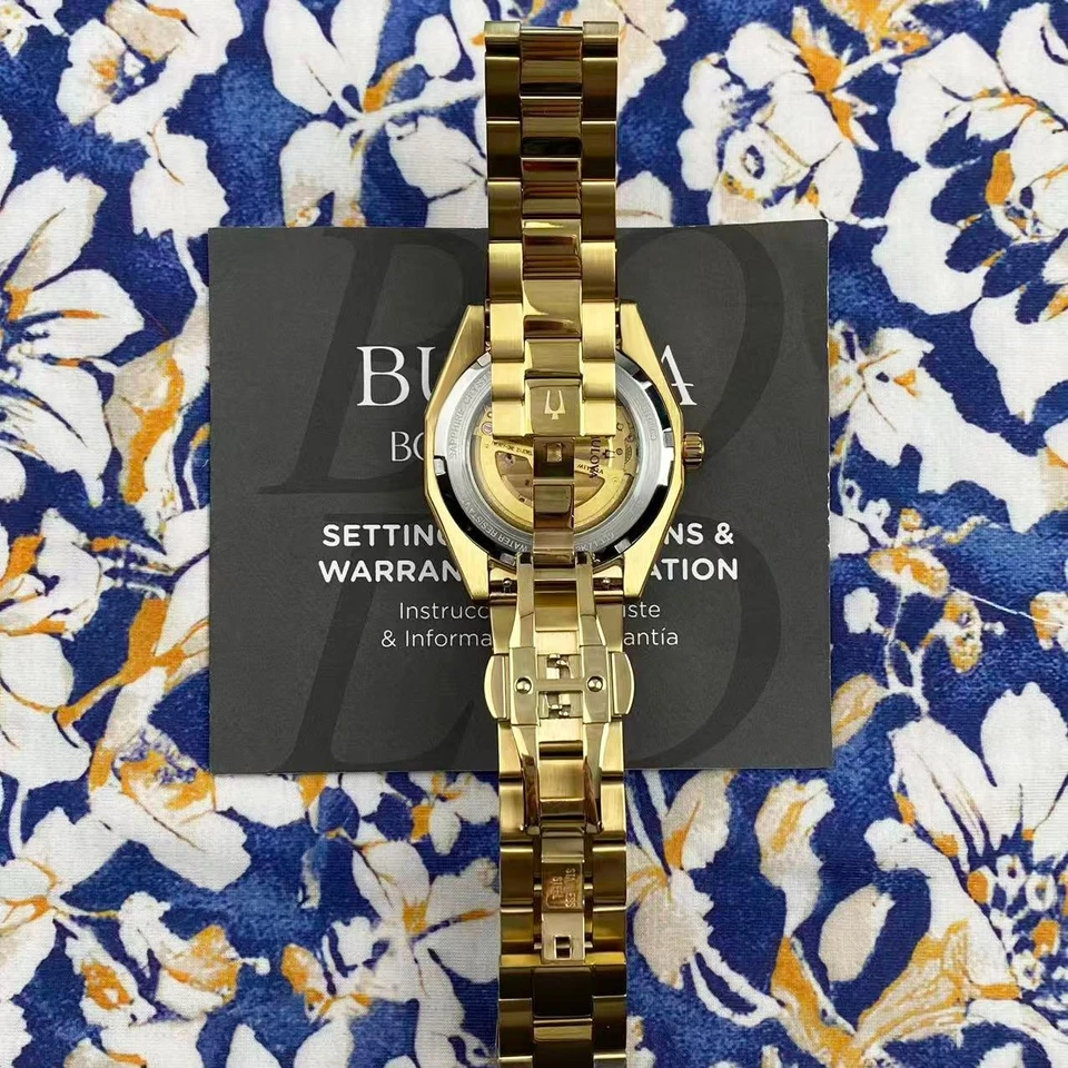 Bulova Surveyor 97A182 Reloj Hombre Clásico Esfera Tono Dorado Reloj Automático 39mm Foto 3 de 4