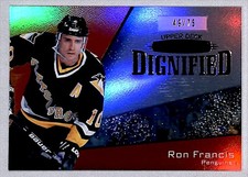 Ron Francis 2022-23 UD Stature Dignified Red /75 #D-15 Pittsburgh Penguins