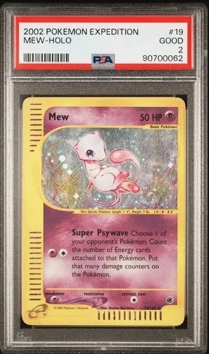 🌀SWIRL🌀 PSA 2 Mew 19/165 Holo Expedition Pokemon TCG
