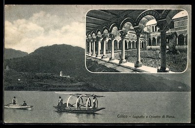 Colico, Laghetto e Chiostro di Piona, Ansichtskarte 1922 