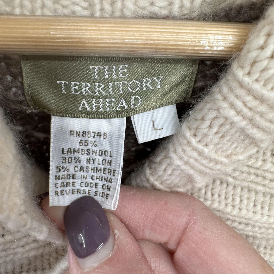 Suéter The Territory Ahead Para Hombres Cuello Chal L Argyle Lana de Cordero Cachemira Foto 3 de 4