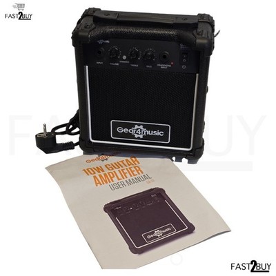 Gear4Music GA-10 Gitarrenverstärker 10W Übungsverstärker inkl. Netzkabel