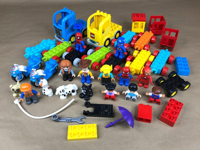 Lego Duplo Lot Spider-Man Toy Story Woody Frozen Animals Cars Ironman Captain