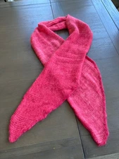 Ladies Long Knit Neck Scarf - Soft Watermelon Color
