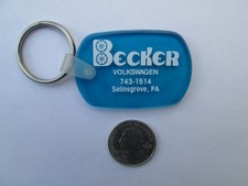 Vintage Becker Volkswagen Selinsgrove PA Keychain Middleburg Sunbury Lewisburg